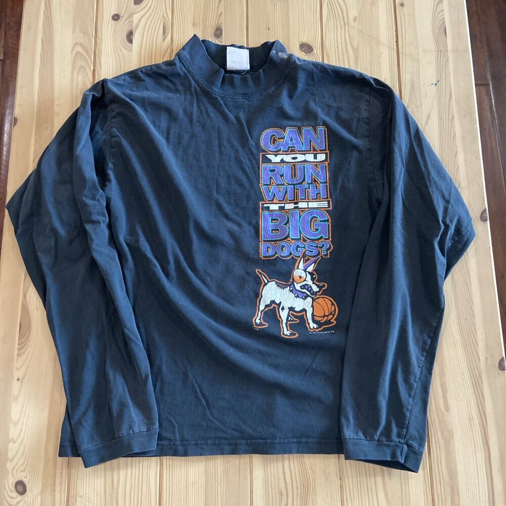 VTG PRO SPIRIT Big Dogs LONG SLEEVE BASKETBALL TSHIRT SZ XL Y2K 90's YOUTH BOYS